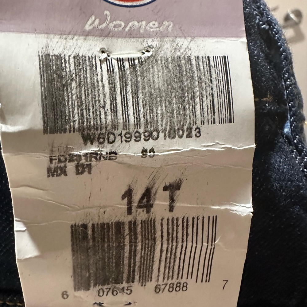 Dickies Dark Blue Perfect Shape Bootcut Flare Denim Jeans NWT Size 14T - Picture 6 of 6